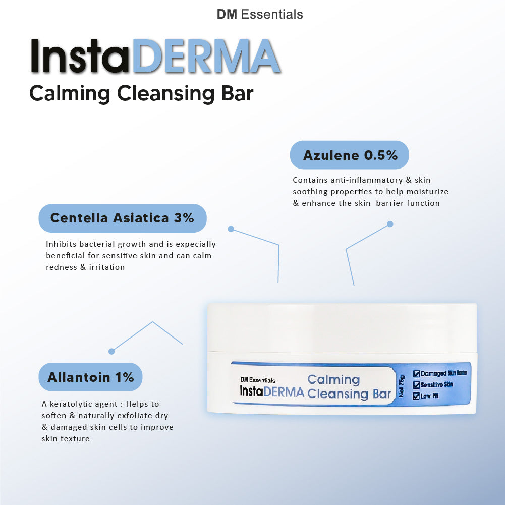 InstaDERMA Calming Cleansing Bar (75g)